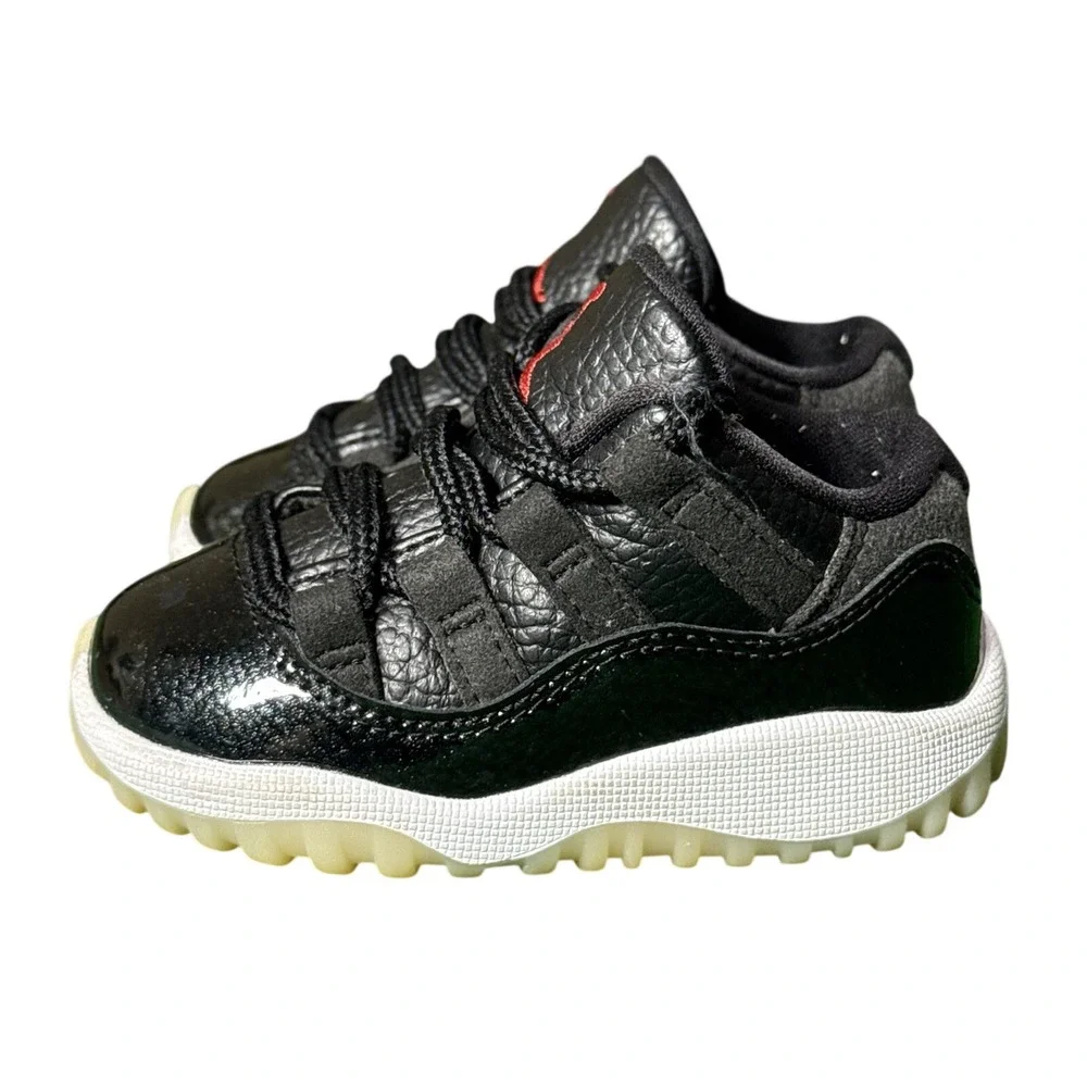 Nike‎ Air Jordan 11 Retro Low 72-10 Black White 505836-001 Toddler Size 5C